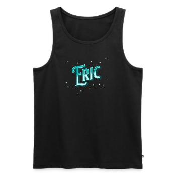 Eric names personalized - Men's Premium Organic Tank Top - black - Front - AI Model Male 178 light (178cm)