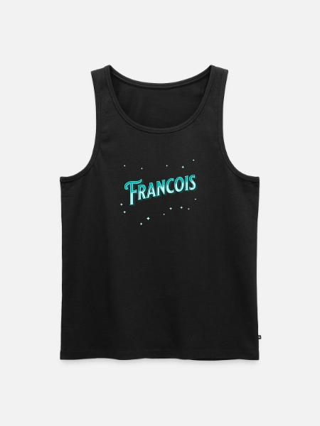 Francoi's name personalized - Men's Premium Organic Tank Top - black