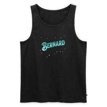 Bernard nomme des noms personnalisés - Débardeur bio Premium Homme - noir - Devant - Michal (187cm)