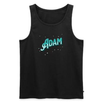 Adam Namen personalisiert - Männer Premium Bio Tank Top - Schwarz - Vorne - AI Model Male 178 light (178cm)