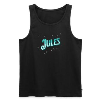 Jules Namen personalisiert - Männer Premium Bio Tank Top - Schwarz - Vorne - AI Model Male 178 light (178cm)