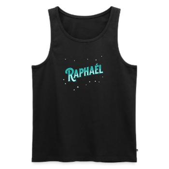 Raphael Namen personalisiert - Männer Premium Bio Tank Top - Schwarz - Vorne - AI Model Male 178 light (178cm)