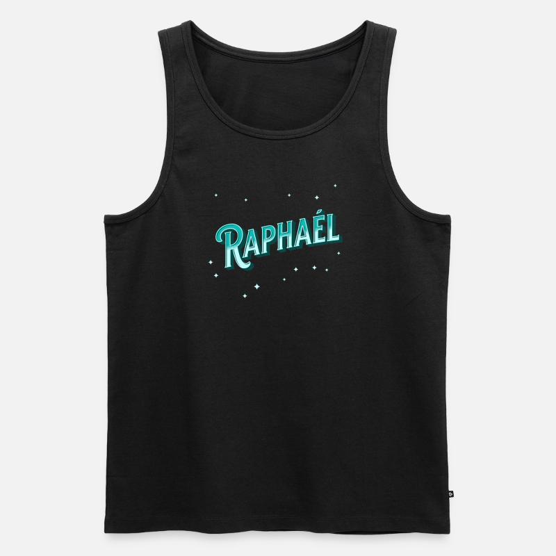 Raphael Namen personalisiert - Männer Premium Bio Tank Top - Schwarz