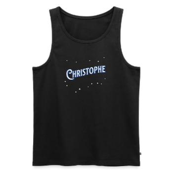 Christophe name personalized - Men's Premium Organic Tank Top - black - Front - AI Model Male 178 light (178cm)