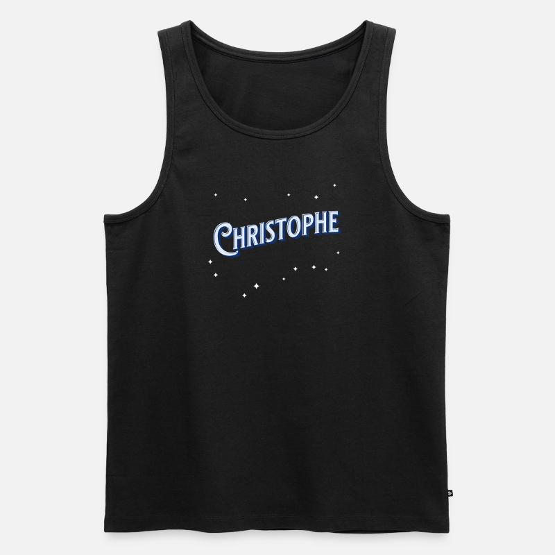 Christophe name personalized - Men's Premium Organic Tank Top - black
