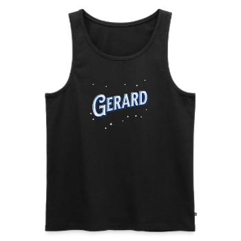 Gérard nomme des prénoms personnalisés - Débardeur bio Premium Homme - noir - Devant - Michal (187cm)