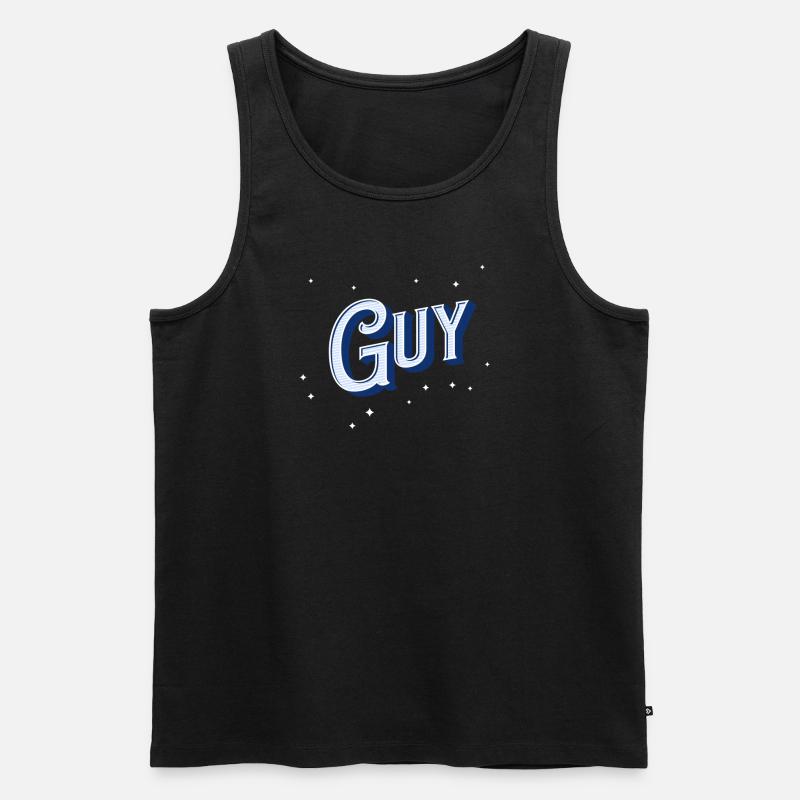 Guy names personalized - Men's Premium Organic Tank Top - black