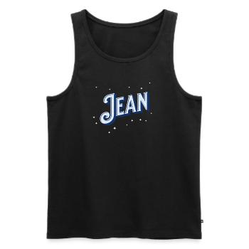 Jean Namen personalisiert - Männer Premium Bio Tank Top - Schwarz - Vorne - AI Model Male 178 light (178cm)