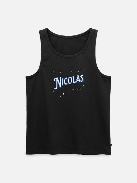Nicola's name personalized - Men's Premium Organic Tank Top - black