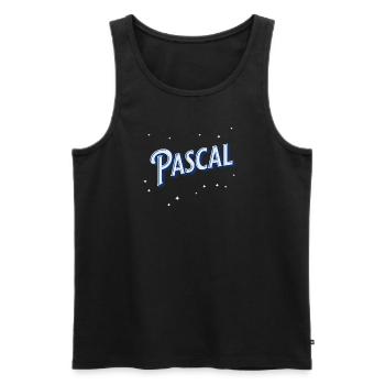 Pascal Namen personalisiert - Männer Premium Bio Tank Top - Schwarz - Vorne - AI Model Male 178 light (178cm)