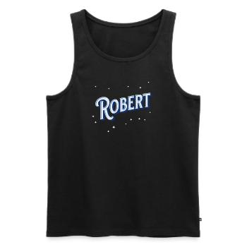Robert Namen personalisiert - Männer Premium Bio Tank Top - Schwarz - Vorne - AI Model Male 178 light (178cm)