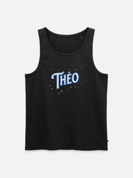 Theo name personalized - Men's Premium Organic Tank Top - black