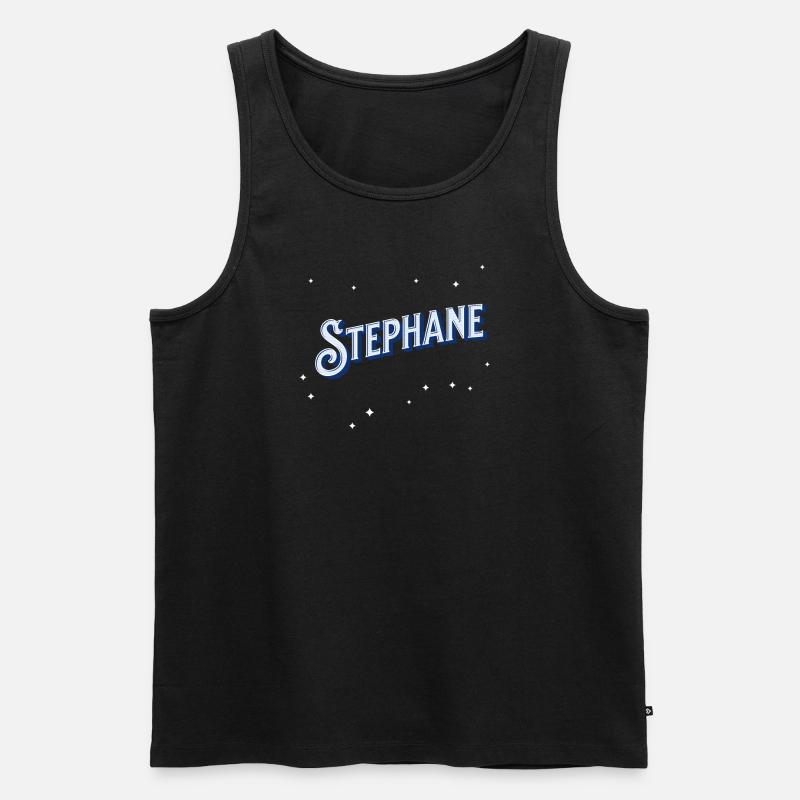 Stephane's name personalized - Men's Premium Organic Tank Top - black