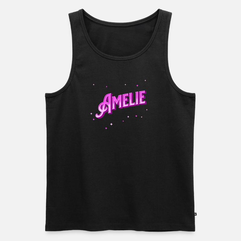 Amelie name personalized - Men's Premium Organic Tank Top - black