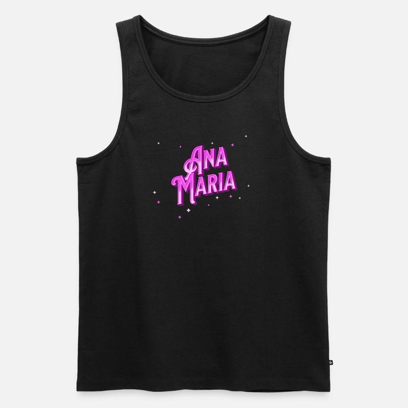 Anna Maria name personalized - Men's Premium Organic Tank Top - black