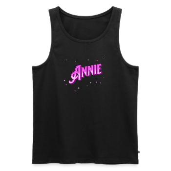 Annie Namen personalisiert - Männer Premium Bio Tank Top - Schwarz - Vorne - AI Model Male 178 light (178cm)