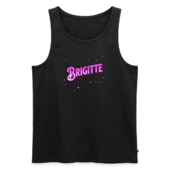 Nom Brigitte personnalisé - Débardeur bio Premium Homme - noir - Devant - AI Model Male 178 light (178cm)