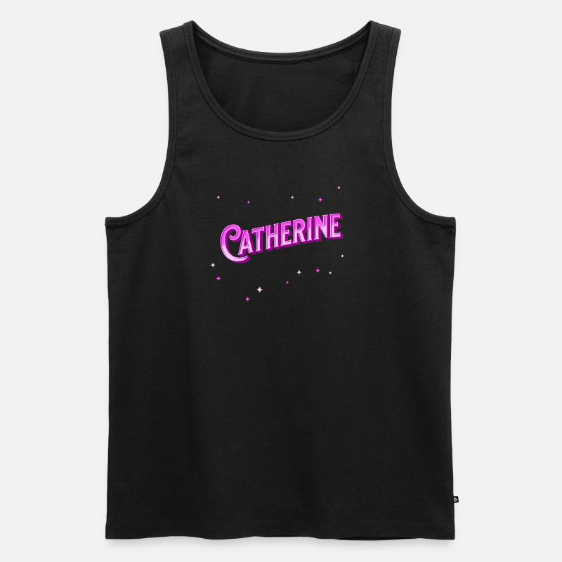 Catherine name personalized - Men's Premium Organic Tank Top - black