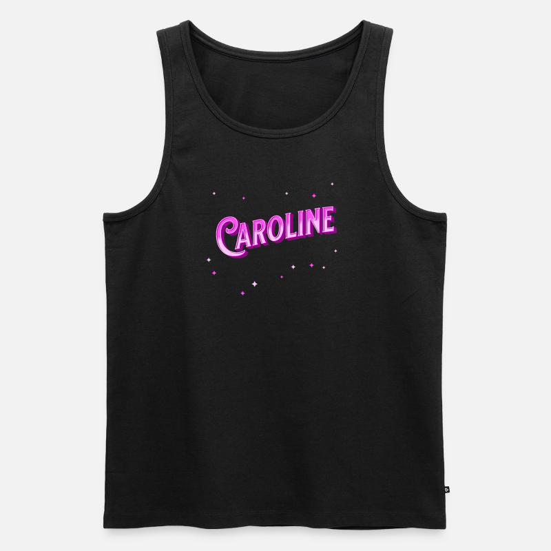 Caroline name personalized - Men's Premium Organic Tank Top - black