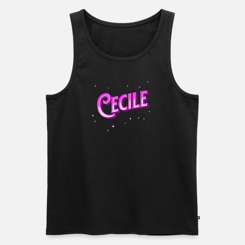Cecile name personalized - Men's Premium Organic Tank Top - black