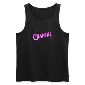 Chantal Namen personalisiert - Männer Premium Bio Tank Top - Schwarz - Vorne - AI Model Male 178 light (178cm)
