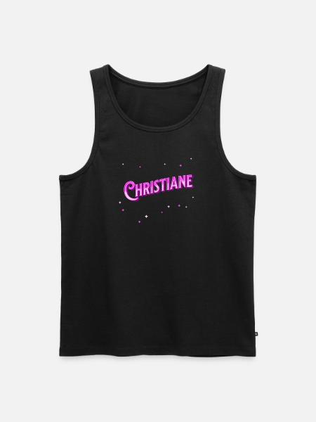 Christiane Name personalized - Men's Premium Organic Tank Top - black