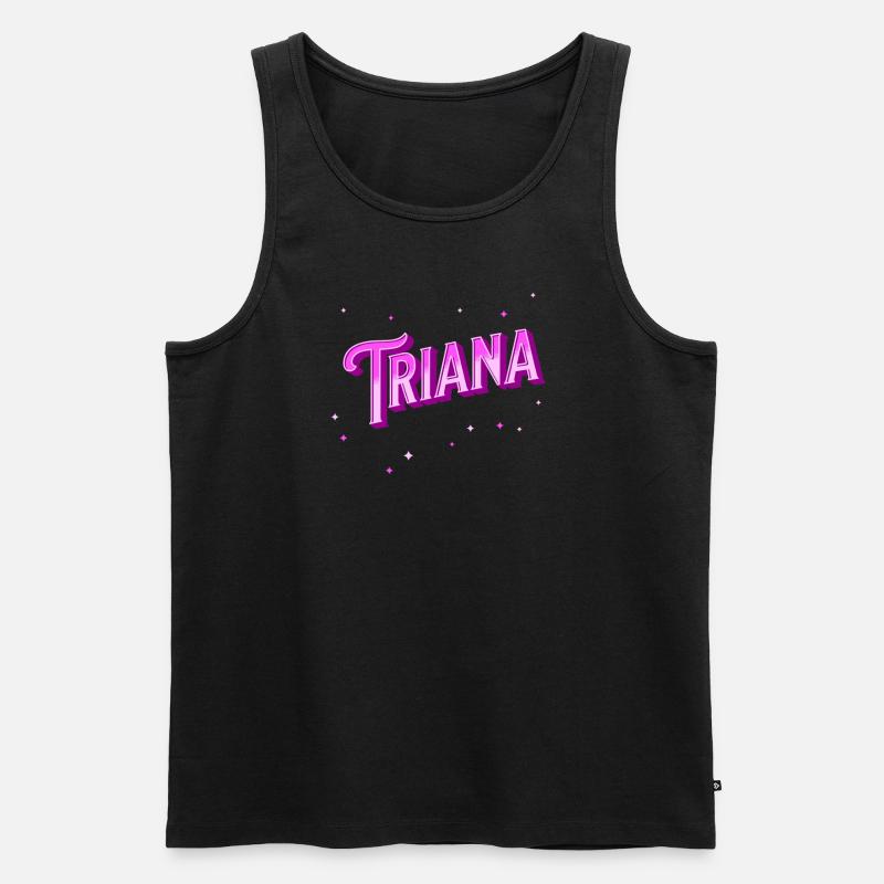 Triana Names Personalized - Men's Premium Organic Tank Top - black