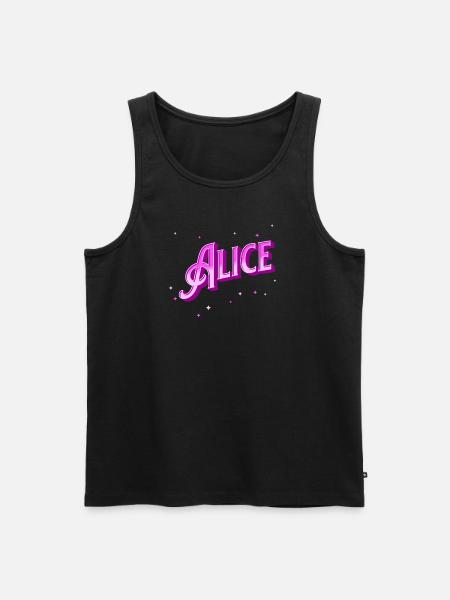 Alice's name personalized - Men's Premium Organic Tank Top - black