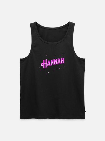 Hannah name personalized - Men's Premium Organic Tank Top - black