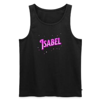 Isabel name personalized - Men's Premium Organic Tank Top - black - Front - AI Model Male 178 light (178cm)