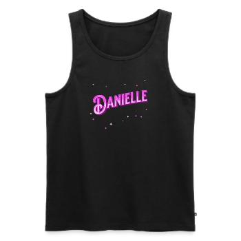 Danielle nom personnalisé - Débardeur bio Premium Homme - noir - Devant - AI Model Male 178 light (178cm)