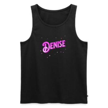 Denise Namen personalisiert - Männer Premium Bio Tank Top - Schwarz - Vorne - AI Model Male 178 light (178cm)