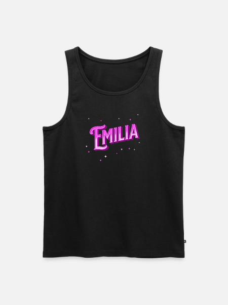Emilia name personalized - Men's Premium Organic Tank Top - black