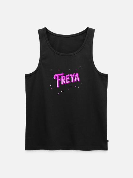 Freya name personalized - Men's Premium Organic Tank Top - black
