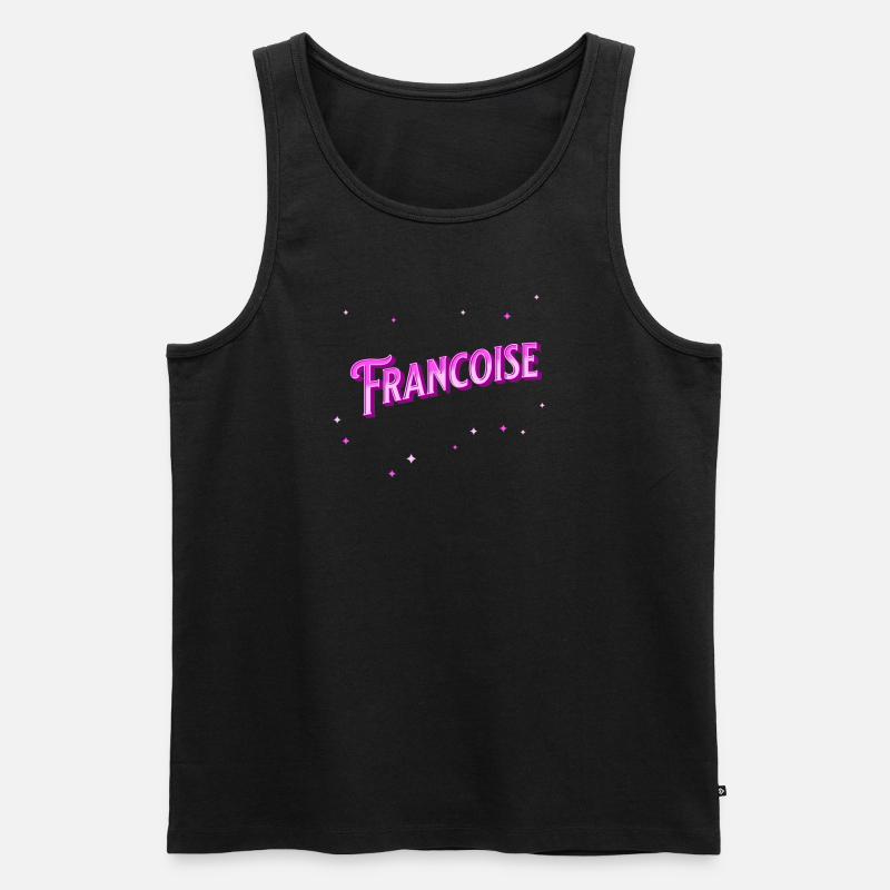 Francoise name personalized - Men's Premium Organic Tank Top - black