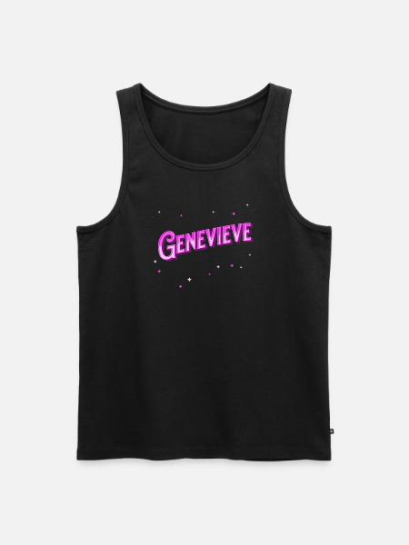 Genevieve names personalized - Men's Premium Organic Tank Top - black
