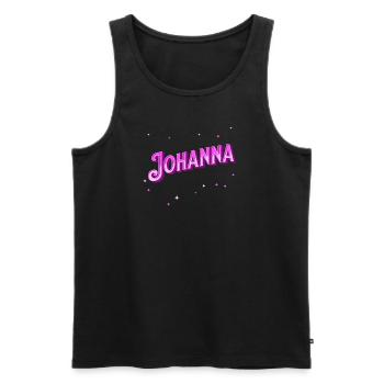 Johanna's name personalized - Men's Premium Organic Tank Top - black - Front - Michal (187cm)