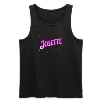 Josette nom personnalisé - Débardeur bio Premium Homme - noir - Devant - Michal (187cm)