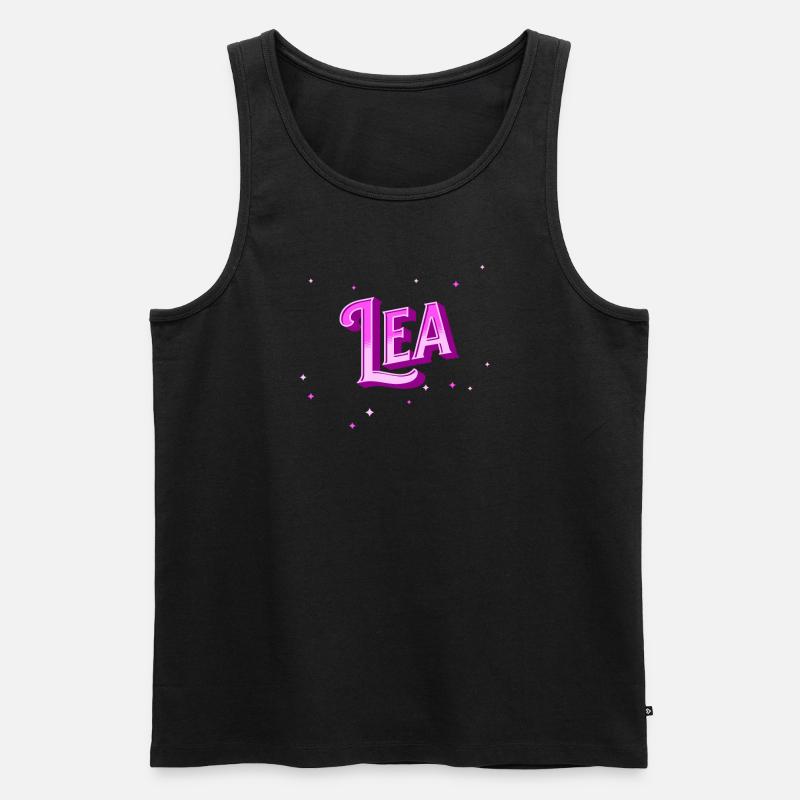 Lea name personalized - Men's Premium Organic Tank Top - black