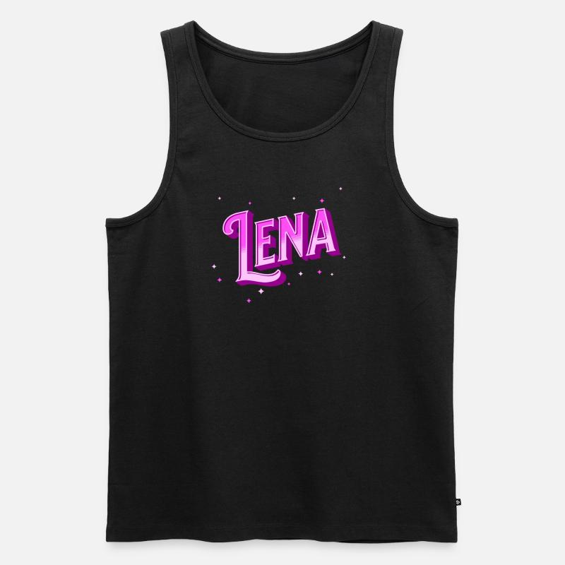 Lena's name personalized - Men's Premium Organic Tank Top - black