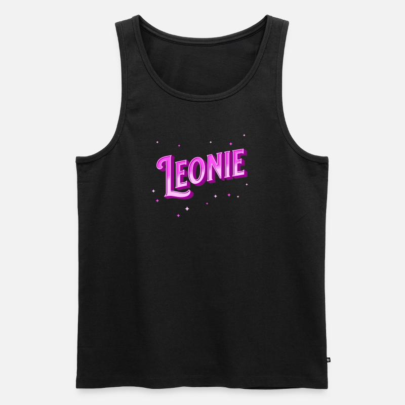 Leonie's name personalized - Men's Premium Organic Tank Top - black