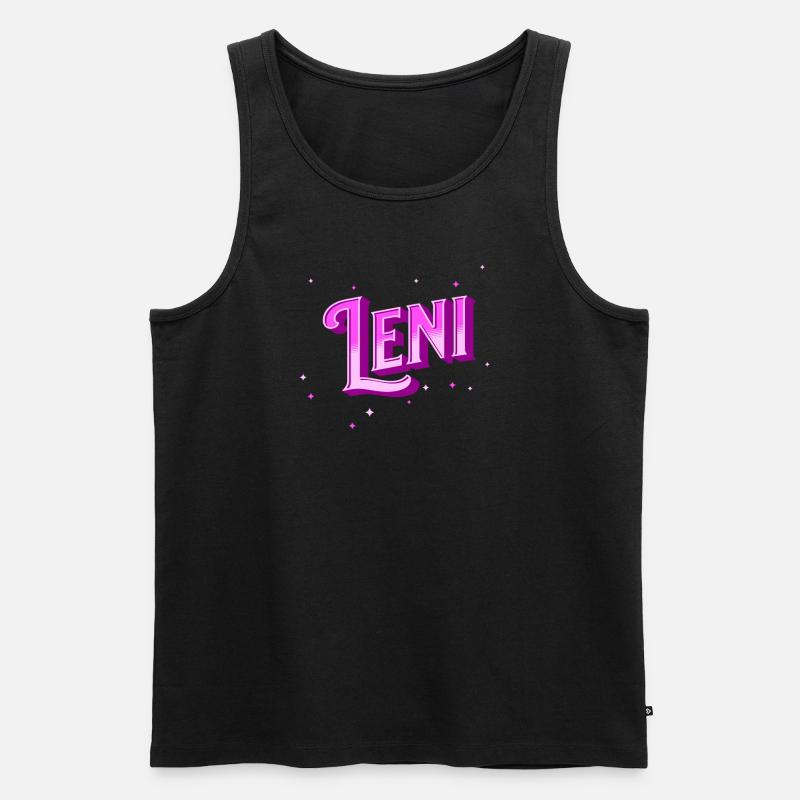 Leni's name personalized - Men's Premium Organic Tank Top - black