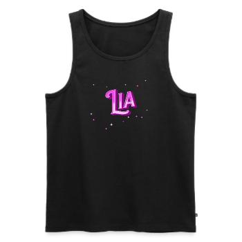 Lia Namen personalisiert - Männer Premium Bio Tank Top - Schwarz - Vorne - AI Model Male 178 light (178cm)