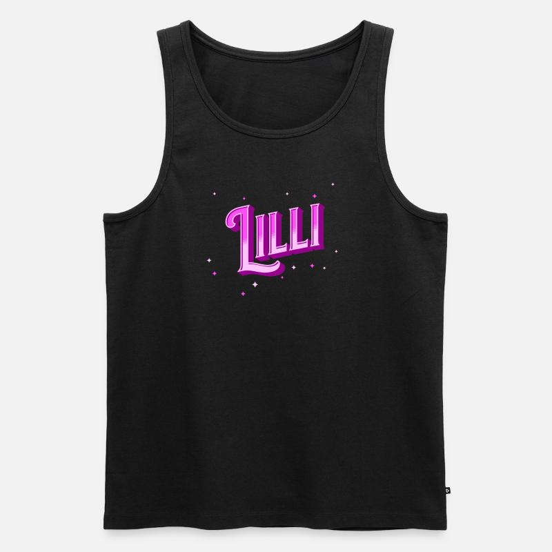Lilli name personalized - Men's Premium Organic Tank Top - black