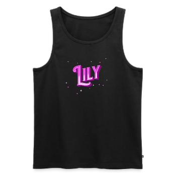 Lily name personalized - Men's Premium Organic Tank Top - black - Front - AI Model Male 178 light (178cm)