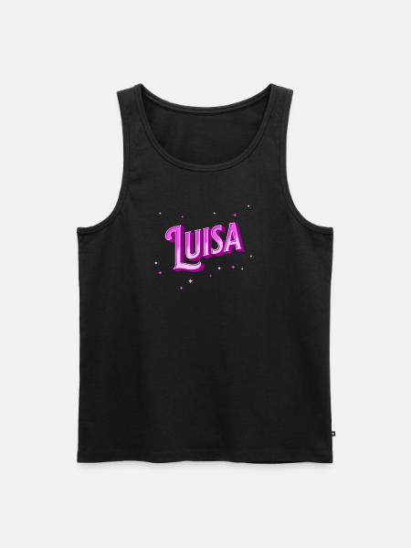 Luisa's name personalized - Men's Premium Organic Tank Top - black