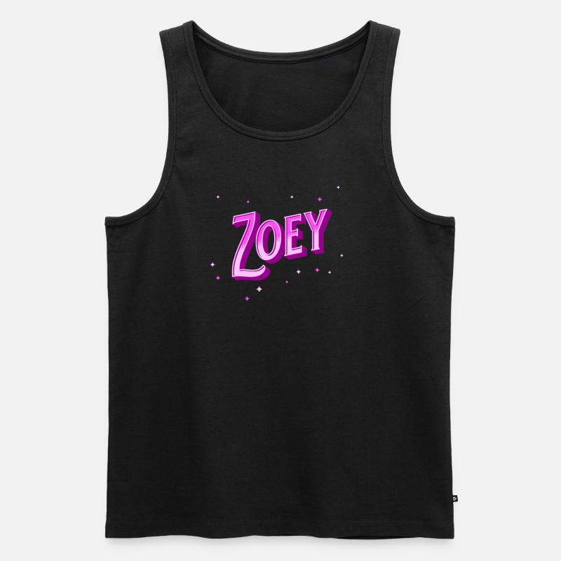 Zoey name personalized - Men's Premium Organic Tank Top - black