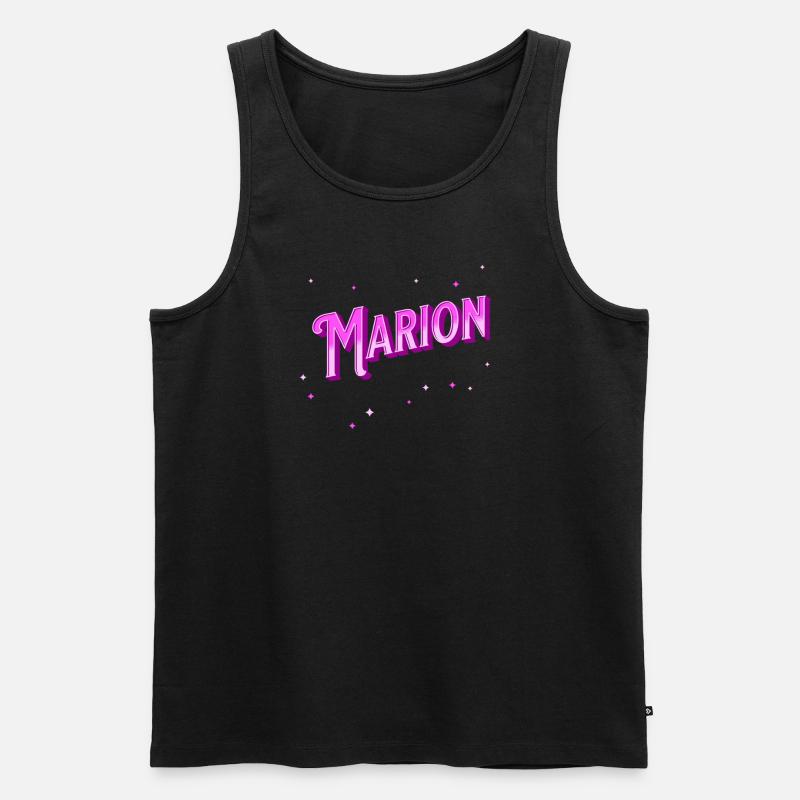 Marion name personalized - Men's Premium Organic Tank Top - black
