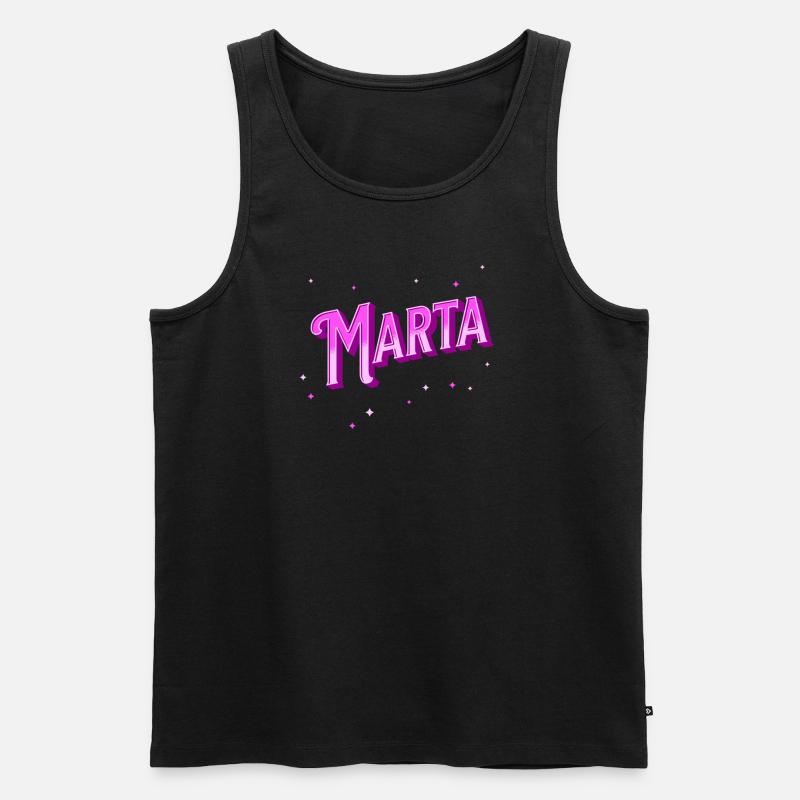 Marta's name personalized - Men's Premium Organic Tank Top - black