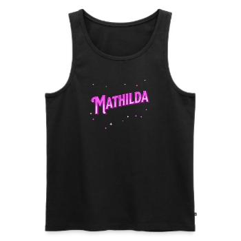 Mathilda's name personalized - Men's Premium Organic Tank Top - black - Front - Michal (187cm)